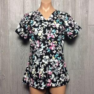 New Flying Butterfly Scrub Top